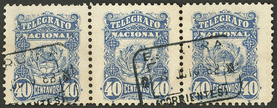 Lot 1459 - Argentina telegraph stamps - Guillermo Jalil - Philatino Auction # 2418 ARGENTINA: General auction with very low starts, including many rarities! Lot 1459 - Argentina telegraph stamps - Guillermo Jalil - Philatino Auction # 2418 ARGENTINA: General auction with very low starts, including many rarities!