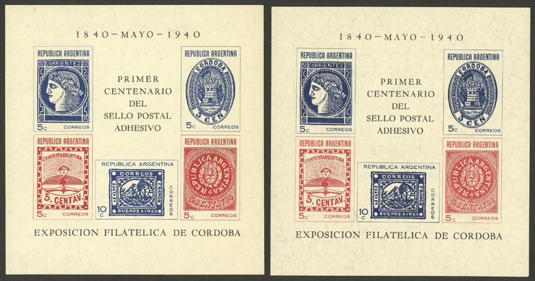 Lot 1196 - Argentina souvenir sheets -  Guillermo Jalil - Philatino Auction # 2418 ARGENTINA: General auction with very low starts, including many rarities!