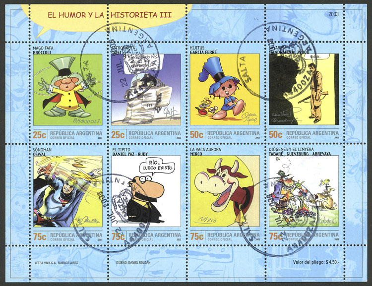 Lot 1261 - Argentina souvenir sheets -  Guillermo Jalil - Philatino Auction # 2418 ARGENTINA: General auction with very low starts, including many rarities!