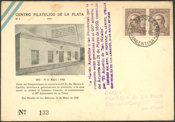 Lot 1549 - Argentina postal history - Guillermo Jalil - Philatino Auction # 2418 ARGENTINA: General auction with very low starts, including many rarities! Lot 1549 - Argentina postal history - Guillermo Jalil - Philatino Auction # 2418 ARGENTINA: General auction with very low starts, including many rarities!