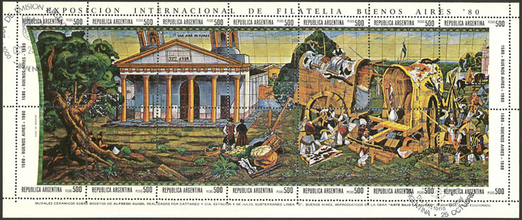 Lot 1238 - Argentina souvenir sheets -  Guillermo Jalil - Philatino Auction # 2418 ARGENTINA: General auction with very low starts, including many rarities!