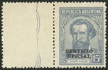 Lot 1399 - Argentina official stamps - Guillermo Jalil - Philatino Auction # 2418 ARGENTINA: General auction with very low starts, including many rarities! Lot 1399 - Argentina official stamps - Guillermo Jalil - Philatino Auction # 2418 ARGENTINA: General auction with very low starts, including many rarities!