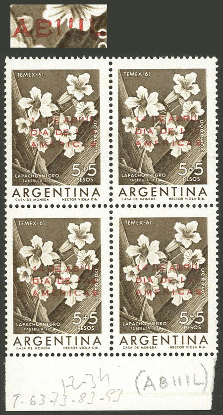 Lot 830 - Argentina general issues -  Guillermo Jalil - Philatino Auction # 2418 ARGENTINA: General auction with very low starts, including many rarities!