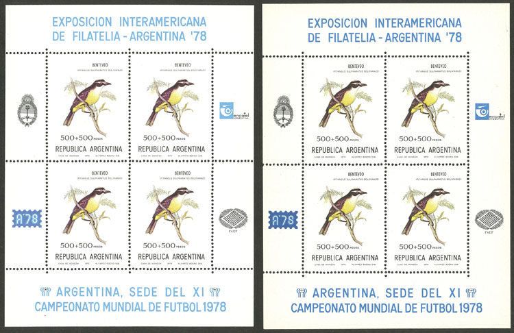Lot 1229 - Argentina souvenir sheets -  Guillermo Jalil - Philatino Auction # 2418 ARGENTINA: General auction with very low starts, including many rarities!