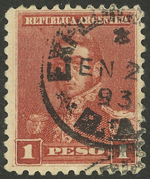 Lot 322 - Argentina general issues -  Guillermo Jalil - Philatino Auction # 2418 ARGENTINA: General auction with very low starts, including many rarities!