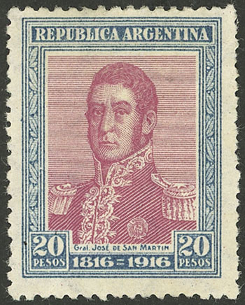 Lot 403 - Argentina general issues -  Guillermo Jalil - Philatino Auction # 2418 ARGENTINA: General auction with very low starts, including many rarities!