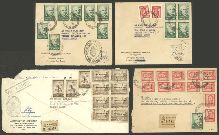 Lot 1456 - Argentina official stamps - Guillermo Jalil - Philatino Auction # 2418 ARGENTINA: General auction with very low starts, including many rarities! Lot 1456 - Argentina official stamps - Guillermo Jalil - Philatino Auction # 2418 ARGENTINA: General auction with very low starts, including many rarities!