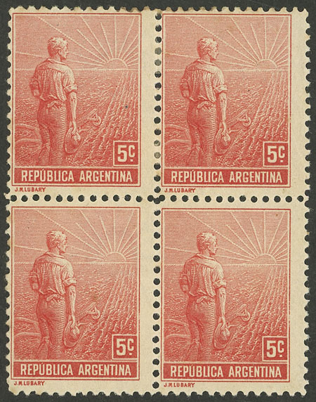 Lot 376 - Argentina general issues -  Guillermo Jalil - Philatino Auction # 2418 ARGENTINA: General auction with very low starts, including many rarities!