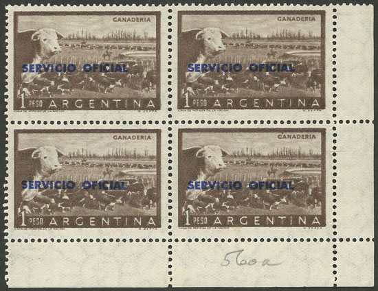 Lot 1415 - Argentina official stamps - Guillermo Jalil - Philatino Auction # 2418 ARGENTINA: General auction with very low starts, including many rarities! Lot 1415 - Argentina official stamps - Guillermo Jalil - Philatino Auction # 2418 ARGENTINA: General auction with very low starts, including many rarities!