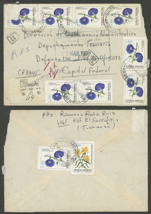Lot 1623 - Argentina postal history - Guillermo Jalil - Philatino Auction # 2418 ARGENTINA: General auction with very low starts, including many rarities! Lot 1623 - Argentina postal history - Guillermo Jalil - Philatino Auction # 2418 ARGENTINA: General auction with very low starts, including many rarities!