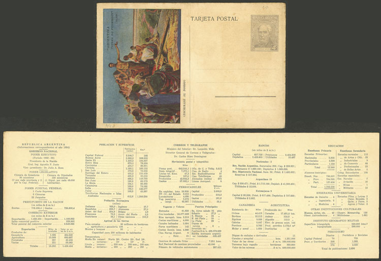 Lot 1495 - Argentina Postal stationery - Guillermo Jalil - Philatino Auction # 2418 ARGENTINA: General auction with very low starts, including many rarities! Lot 1495 - Argentina Postal stationery - Guillermo Jalil - Philatino Auction # 2418 ARGENTINA: General auction with very low starts, including many rarities!