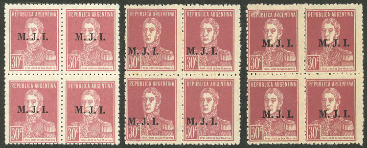 Lot 1359 - Argentina official stamps - Guillermo Jalil - Philatino Auction # 2418 ARGENTINA: General auction with very low starts, including many rarities! Lot 1359 - Argentina official stamps - Guillermo Jalil - Philatino Auction # 2418 ARGENTINA: General auction with very low starts, including many rarities!