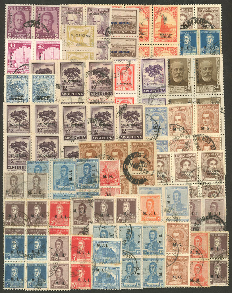 Lot 1444 - Argentina OFFICIAL STAMPS - LOTS - Guillermo Jalil - Philatino Auction # 2418 ARGENTINA: General auction with very low starts, including many rarities! Lot 1444 - Argentina OFFICIAL STAMPS - LOTS - Guillermo Jalil - Philatino Auction # 2418 ARGENTINA: General auction with very low starts, including many rarities!