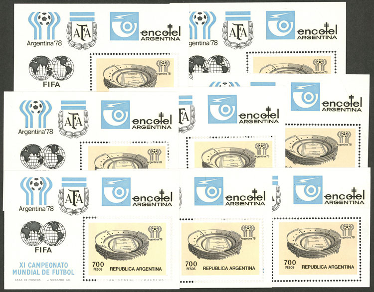 Lot 1225 - Argentina souvenir sheets -  Guillermo Jalil - Philatino Auction # 2418 ARGENTINA: General auction with very low starts, including many rarities!