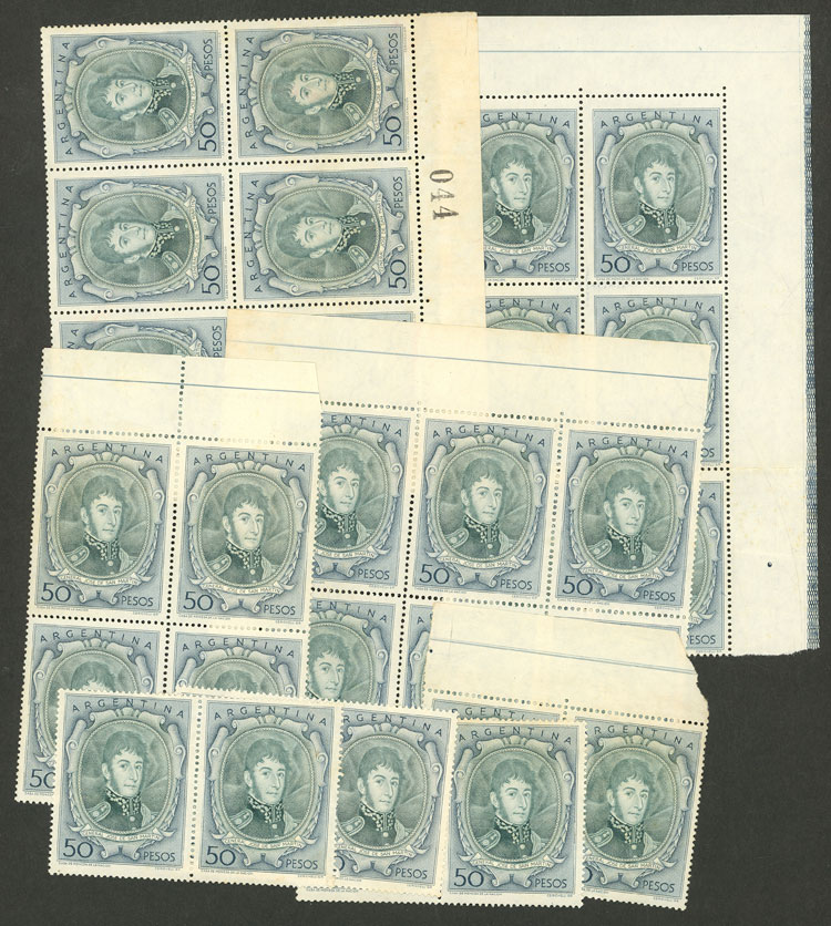 Lot 758 - Argentina general issues -  Guillermo Jalil - Philatino Auction # 2418 ARGENTINA: General auction with very low starts, including many rarities!