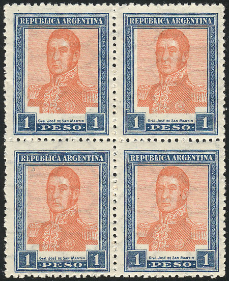 Lot 410 - Argentina general issues -  Guillermo Jalil - Philatino Auction # 2418 ARGENTINA: General auction with very low starts, including many rarities!