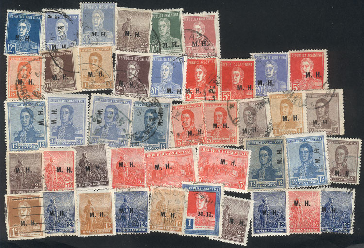 Lot 1452 - Argentina official stamps - Guillermo Jalil - Philatino Auction # 2418 ARGENTINA: General auction with very low starts, including many rarities! Lot 1452 - Argentina official stamps - Guillermo Jalil - Philatino Auction # 2418 ARGENTINA: General auction with very low starts, including many rarities!