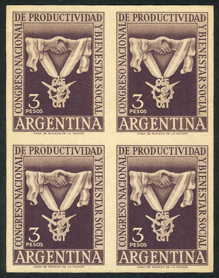 Lot 759 - Argentina general issues -  Guillermo Jalil - Philatino Auction # 2418 ARGENTINA: General auction with very low starts, including many rarities!