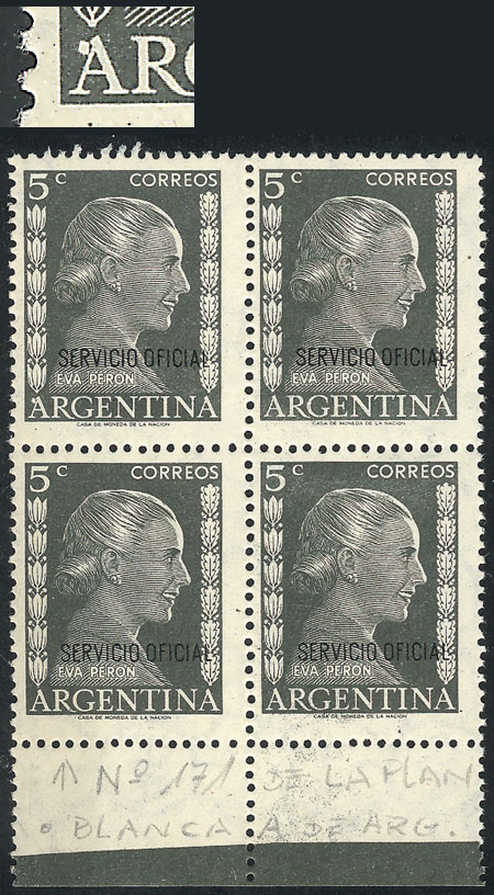 Lot 1400 - Argentina official stamps - Guillermo Jalil - Philatino Auction # 2418 ARGENTINA: General auction with very low starts, including many rarities! Lot 1400 - Argentina official stamps - Guillermo Jalil - Philatino Auction # 2418 ARGENTINA: General auction with very low starts, including many rarities!