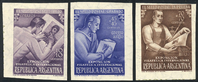 Lot 687 - Argentina general issues -  Guillermo Jalil - Philatino Auction # 2418 ARGENTINA: General auction with very low starts, including many rarities!