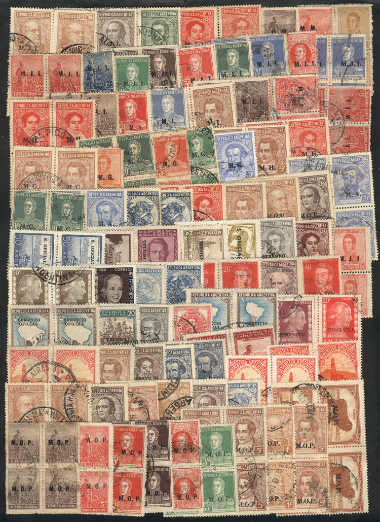 Lot 1448 - Argentina official stamps - Guillermo Jalil - Philatino Auction # 2418 ARGENTINA: General auction with very low starts, including many rarities! Lot 1448 - Argentina official stamps - Guillermo Jalil - Philatino Auction # 2418 ARGENTINA: General auction with very low starts, including many rarities!