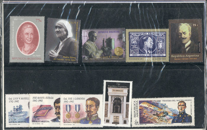 Lot 1097 - Argentina general issues -  Guillermo Jalil - Philatino Auction # 2418 ARGENTINA: General auction with very low starts, including many rarities!