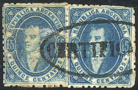Lot 155 - Argentina rivadavias -  Guillermo Jalil - Philatino Auction # 2418 ARGENTINA: General auction with very low starts, including many rarities!