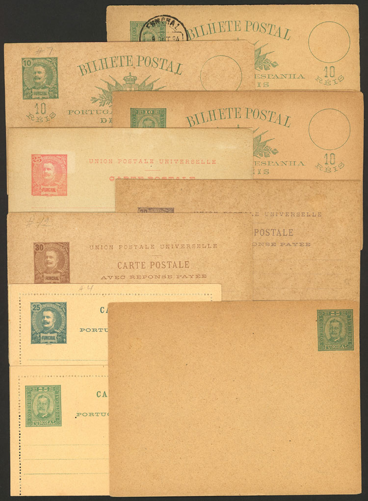 Lot 1364 - PORTUGAL - FUNCHAL postal stationeries -  Guillermo Jalil - Philatino Auction # 2419 WORLDWIDE + ARGENTINA: Special May auction