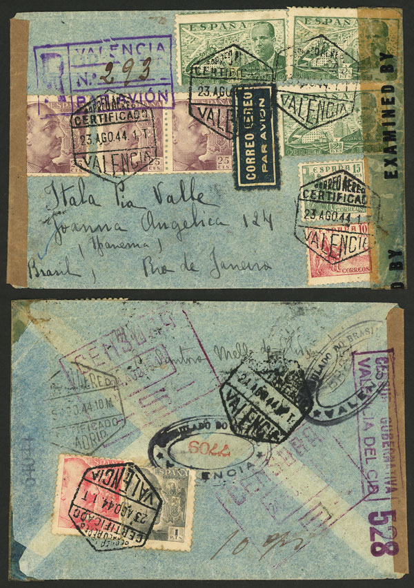 Lot 808 - Spain postal history - Guillermo Jalil - Philatino Auction # 2419 WORLDWIDE + ARGENTINA: Special May auction Lot 808 - Spain postal history - Guillermo Jalil - Philatino Auction # 2419 WORLDWIDE + ARGENTINA: Special May auction
