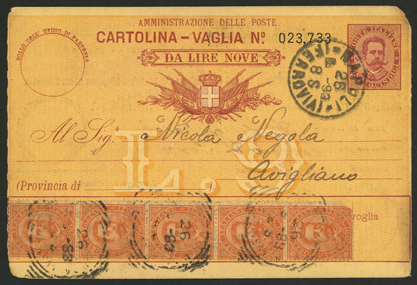 Lot 1035 - Italy postal history - Guillermo Jalil - Philatino Auction # 2419 WORLDWIDE + ARGENTINA: Special May auction Lot 1035 - Italy postal history - Guillermo Jalil - Philatino Auction # 2419 WORLDWIDE + ARGENTINA: Special May auction