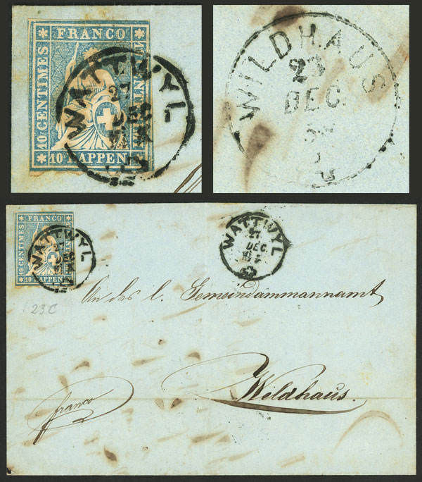 Lot 1441 - Switzerland postal history -  Guillermo Jalil - Philatino Auction # 2419 WORLDWIDE + ARGENTINA: Special May auction