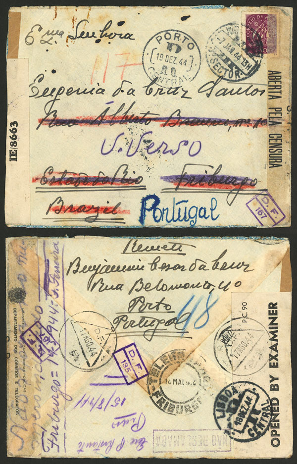 Lot 1359 - Portugal postal history - Guillermo Jalil - Philatino Auction # 2419 WORLDWIDE + ARGENTINA: Special May auction Lot 1359 - Portugal postal history - Guillermo Jalil - Philatino Auction # 2419 WORLDWIDE + ARGENTINA: Special May auction