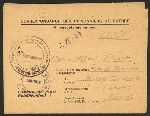 Lot 905 - France postal history - Guillermo Jalil - Philatino Auction # 2419 WORLDWIDE + ARGENTINA: Special May auction Lot 905 - France postal history - Guillermo Jalil - Philatino Auction # 2419 WORLDWIDE + ARGENTINA: Special May auction
