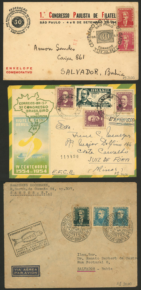Lot 611 - brazil postal history - Guillermo Jalil - Philatino Auction # 2419 WORLDWIDE + ARGENTINA: Special May auction Lot 611 - brazil postal history - Guillermo Jalil - Philatino Auction # 2419 WORLDWIDE + ARGENTINA: Special May auction