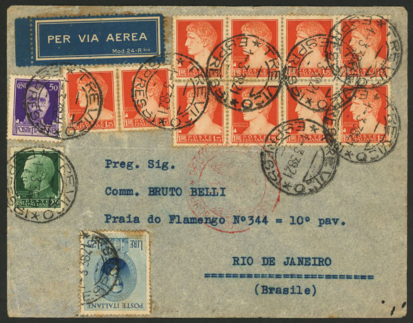 Lot 1055 - Italy postal history -  Guillermo Jalil - Philatino Auction # 2419 WORLDWIDE + ARGENTINA: Special May auction