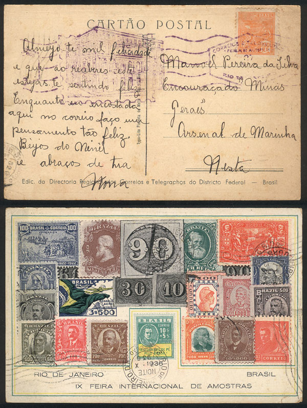 Lot 581 - brazil postal history -  Guillermo Jalil - Philatino Auction # 2419 WORLDWIDE + ARGENTINA: Special May auction