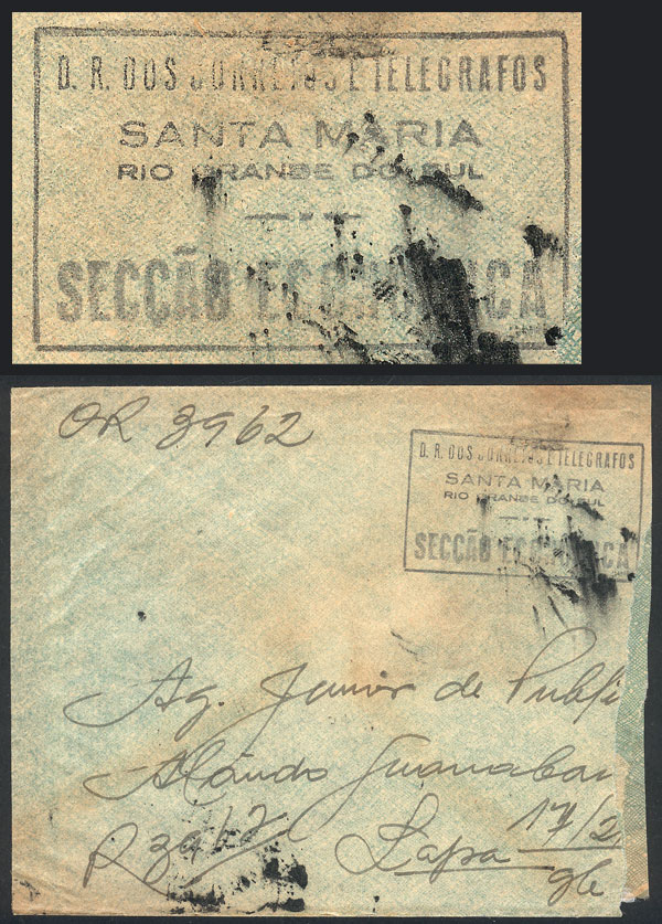 Lot 612 - brazil postal history - Guillermo Jalil - Philatino Auction # 2419 WORLDWIDE + ARGENTINA: Special May auction Lot 612 - brazil postal history - Guillermo Jalil - Philatino Auction # 2419 WORLDWIDE + ARGENTINA: Special May auction