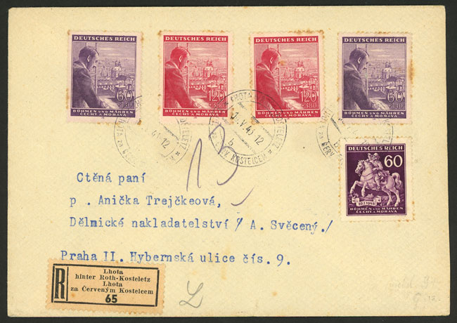 Lot 418 - bohemia and moravia postal history - Guillermo Jalil - Philatino Auction # 2419 WORLDWIDE + ARGENTINA: Special May auction Lot 418 - bohemia and moravia postal history - Guillermo Jalil - Philatino Auction # 2419 WORLDWIDE + ARGENTINA: Special May auction