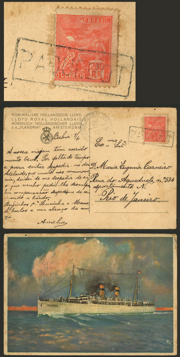 Lot 514 - brazil postal history - Guillermo Jalil - Philatino Auction # 2419 WORLDWIDE + ARGENTINA: Special May auction Lot 514 - brazil postal history - Guillermo Jalil - Philatino Auction # 2419 WORLDWIDE + ARGENTINA: Special May auction