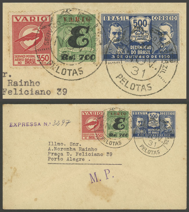 Lot 545 - brazil postal history -  Guillermo Jalil - Philatino Auction # 2419 WORLDWIDE + ARGENTINA: Special May auction