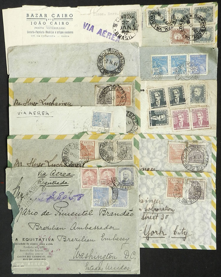 Lot 604 - brazil postal history - Guillermo Jalil - Philatino Auction # 2419 WORLDWIDE + ARGENTINA: Special May auction Lot 604 - brazil postal history - Guillermo Jalil - Philatino Auction # 2419 WORLDWIDE + ARGENTINA: Special May auction