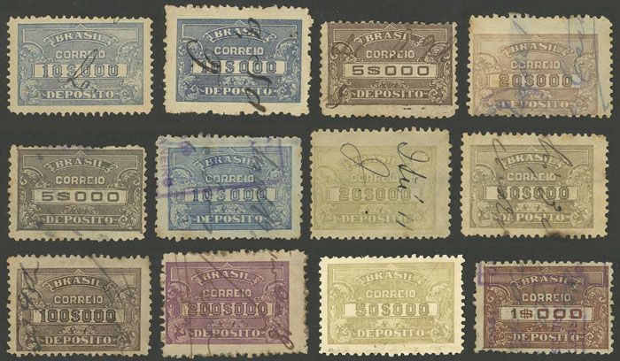 Lot 476 - brazil deposito stamps - Guillermo Jalil - Philatino Auction # 2419 WORLDWIDE + ARGENTINA: Special May auction Lot 476 - brazil deposito stamps - Guillermo Jalil - Philatino Auction # 2419 WORLDWIDE + ARGENTINA: Special May auction