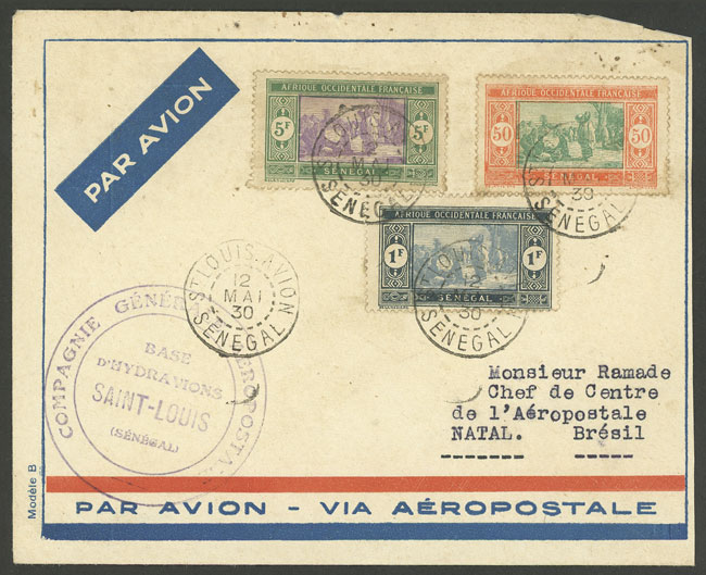 Lot 1414 - senegal postal history - Guillermo Jalil - Philatino Auction # 2419 WORLDWIDE + ARGENTINA: Special May auction Lot 1414 - senegal postal history - Guillermo Jalil - Philatino Auction # 2419 WORLDWIDE + ARGENTINA: Special May auction