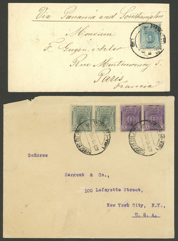 Lot 1336 - Peru postal history -  Guillermo Jalil - Philatino Auction # 2419 WORLDWIDE + ARGENTINA: Special May auction