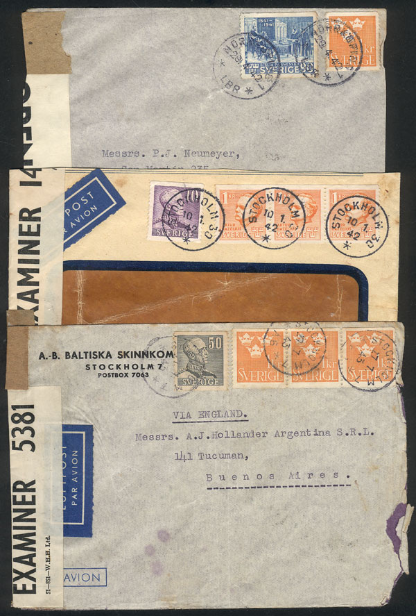 Lot 1429 - Sweden postal history - Guillermo Jalil - Philatino Auction # 2419 WORLDWIDE + ARGENTINA: Special May auction Lot 1429 - Sweden postal history - Guillermo Jalil - Philatino Auction # 2419 WORLDWIDE + ARGENTINA: Special May auction