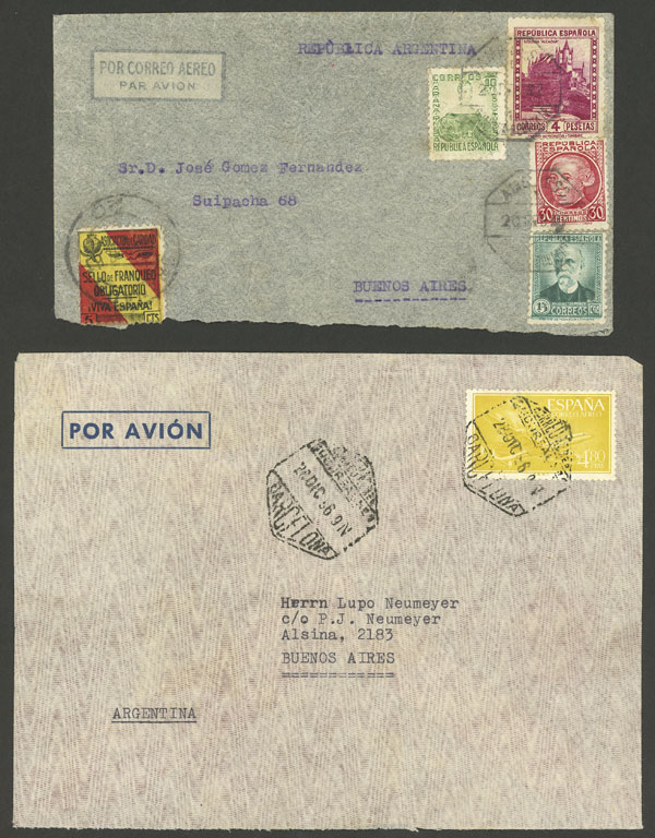 Lot 805 - Spain postal history - Guillermo Jalil - Philatino Auction # 2419 WORLDWIDE + ARGENTINA: Special May auction Lot 805 - Spain postal history - Guillermo Jalil - Philatino Auction # 2419 WORLDWIDE + ARGENTINA: Special May auction