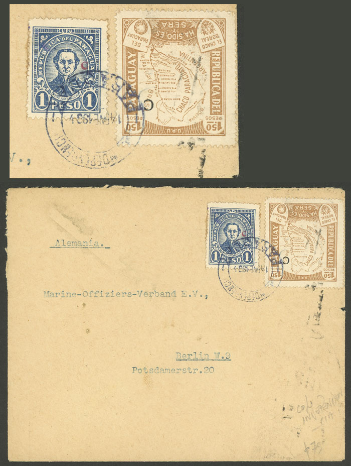 Lot 1297 - Paraguay postal history -  Guillermo Jalil - Philatino Auction # 2419 WORLDWIDE + ARGENTINA: Special May auction