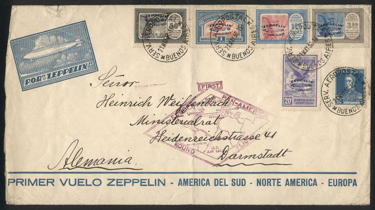 Lot 189 - Argentina airmail -  Guillermo Jalil - Philatino Auction # 2419 WORLDWIDE + ARGENTINA: Special May auction
