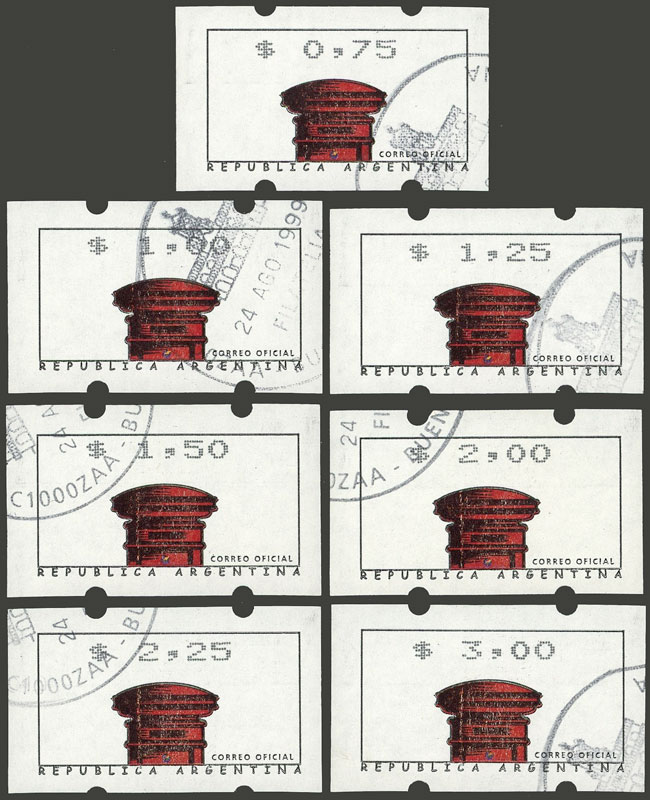 Lot 196 - Argentina variable value stamps -  Guillermo Jalil - Philatino Auction # 2419 WORLDWIDE + ARGENTINA: Special May auction