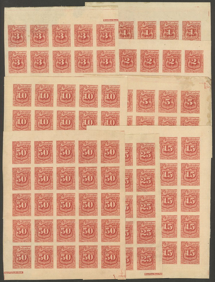Lot 1402 - el salvador Postage due stamps - Guillermo Jalil - Philatino Auction # 2419 WORLDWIDE + ARGENTINA: Special May auction Lot 1402 - el salvador Postage due stamps - Guillermo Jalil - Philatino Auction # 2419 WORLDWIDE + ARGENTINA: Special May auction